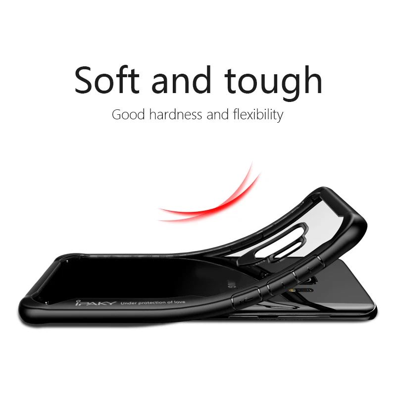 For Samsung Galaxy S9 Case Cover 118506 iPaky PC Hard + Silicone Bumper Phone Transparent Protective Shield |