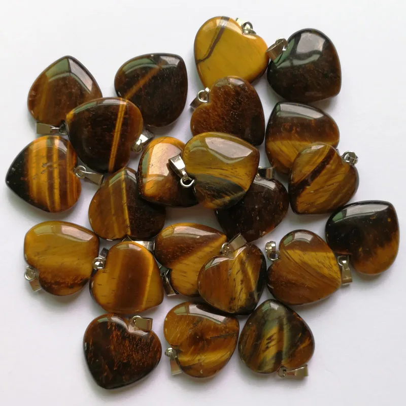 Оптовая продажа модные подвески из натурального Тигрового Глаза 20 мм с кулоном в