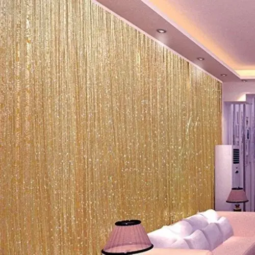 New Shiny Tassel Flash Silver Line String Curtain Window Door Divider Sheer Valance Home Decoration 0.95x1.95m | Дом и сад