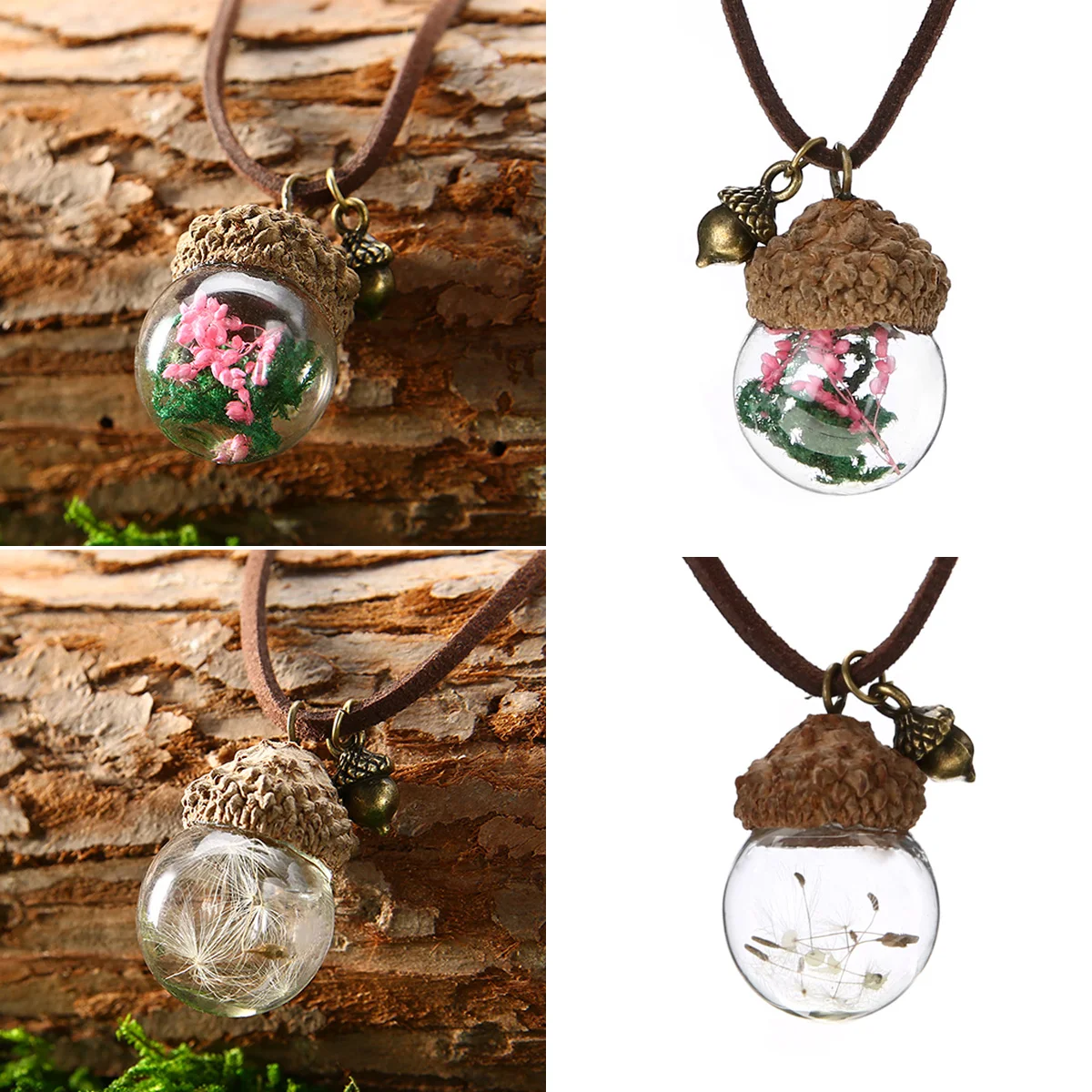 Модное ожерелье с хрустальным шариком и кулоном в виде одуванчика|bijoux fashion|flower