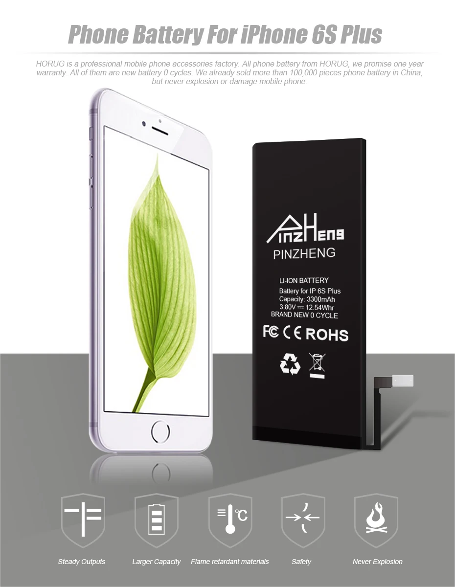 Новинка, аккумулятор для мобильного телефона PINZHENG для iPhone 6, настоящая батарея 2100 мАч, высокая емкость, запасные аккумуляторы для телефонов
