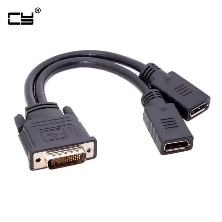 

DMS-59Pin Male to Dual DP Displayport Female Splitter Extension Cable for PC Graphics Card 20cm