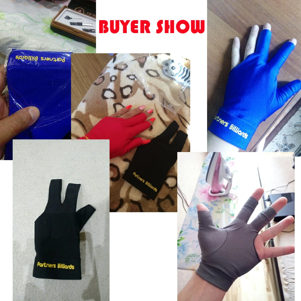 

1PCS Spandex Snooker Billiard Cue Glove Pool Left Hand Open Three Finger Accessory Fitness Accessories free shipping