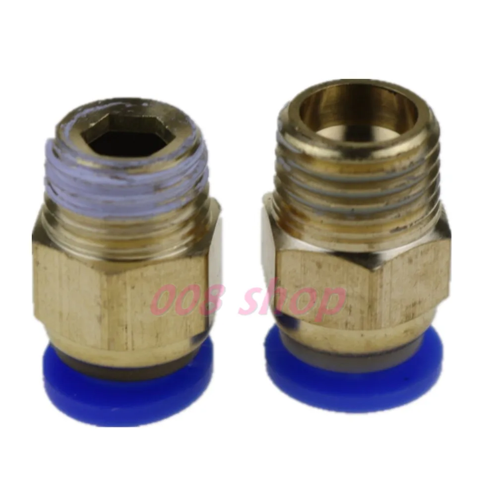 

5PCS PC8-02 Tube 8mm Thread Straight Through 1/4" Pneumatic Pipe Fitting Tube Connector