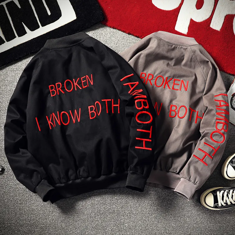 2018 Демисезонный Новое поступление Для мужчин куртка Модные однотонные Цвет с