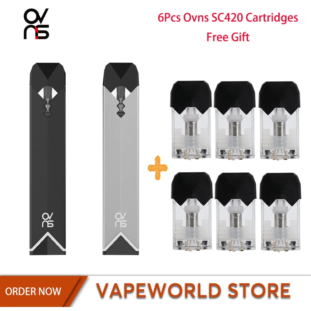 Оригинальный Ovns SC420 Pod электронных сигарет с 400 мАч батарея Mod 1 0 мл 6 шт. картриджи