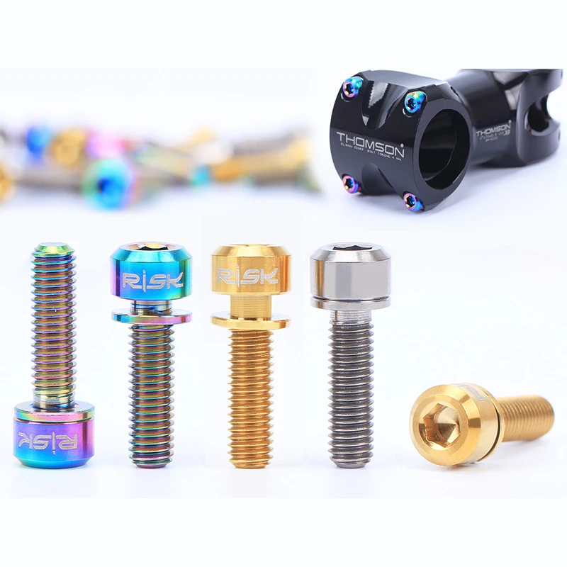 6 шт. M5x18mm ti Титан Велосипедный вынос руля болтом горный велосипед Сверхлегкий
