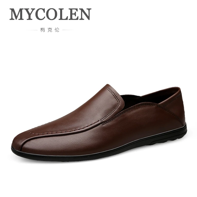 MYCOLEN/мужская повседневная обувь мужские кожаные лоферы мокасины слипоны на