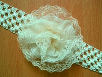 100pcs free shipping crochet wig headband pattern wide elastic girls bows hairband
