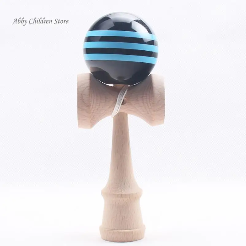 18.5 см Полосатый Kendama красочная роспись Развивающие деревянные Игрушечные