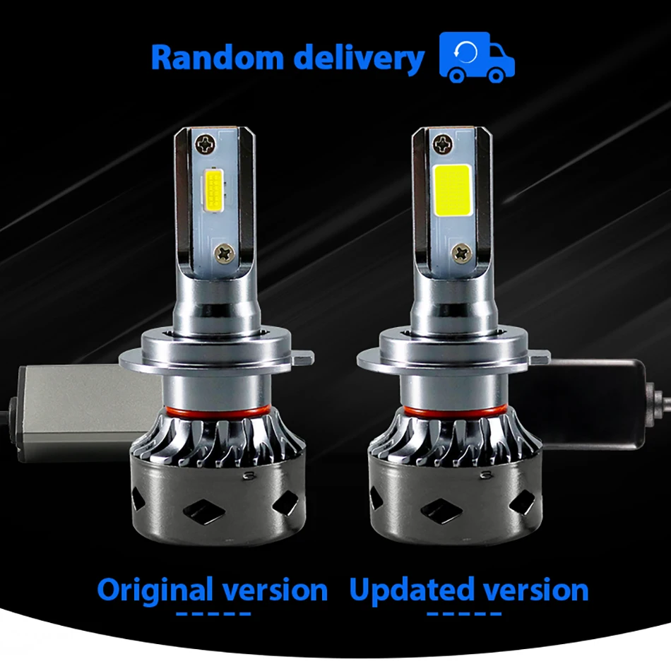 Hlxg 2 шт 12V Мини H1 Led Canbus 10000LM/набор Автомобильные фары лампы 72W фары для адаптированном металлическом Авто светодиодные фары H1 6000K белый SMD чипов