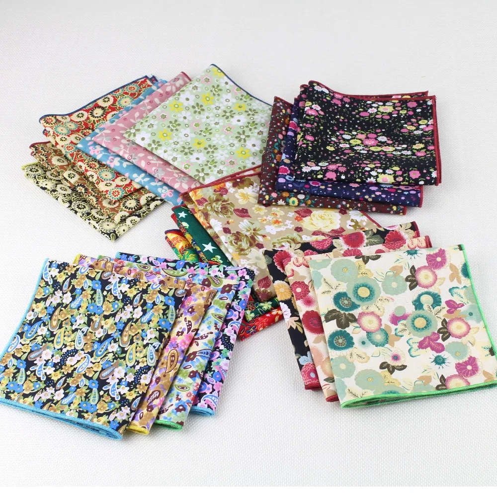Высокое качество. Hankerchief. Мужские винтажные носовые платки из хлопка. Цветок розы