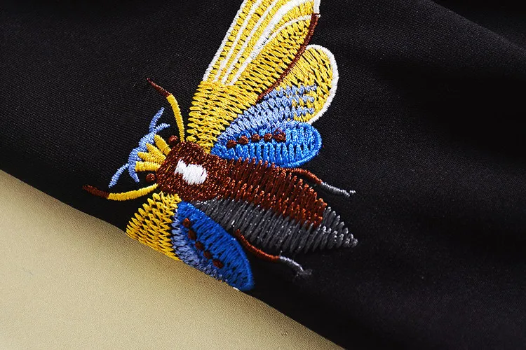 Mifairy, весеннее черное платье с круглым вырезом, вышитое бисером пчелы, с длинным рукавом, тонкое подиумное платье, женское платье, Vestidos De Festa 11201