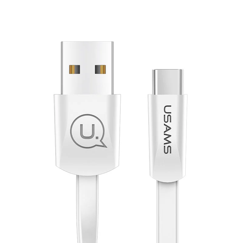 USB 3 шт./упак. type c кабель, USAMS 2A Кабель с разъемом usb-c для быстрой зарядки передачи и синхронизации данных кабели для samsung s9 s8 c-Кабель зарядного устройства type-c USB зарядное устройство - Цвет: White