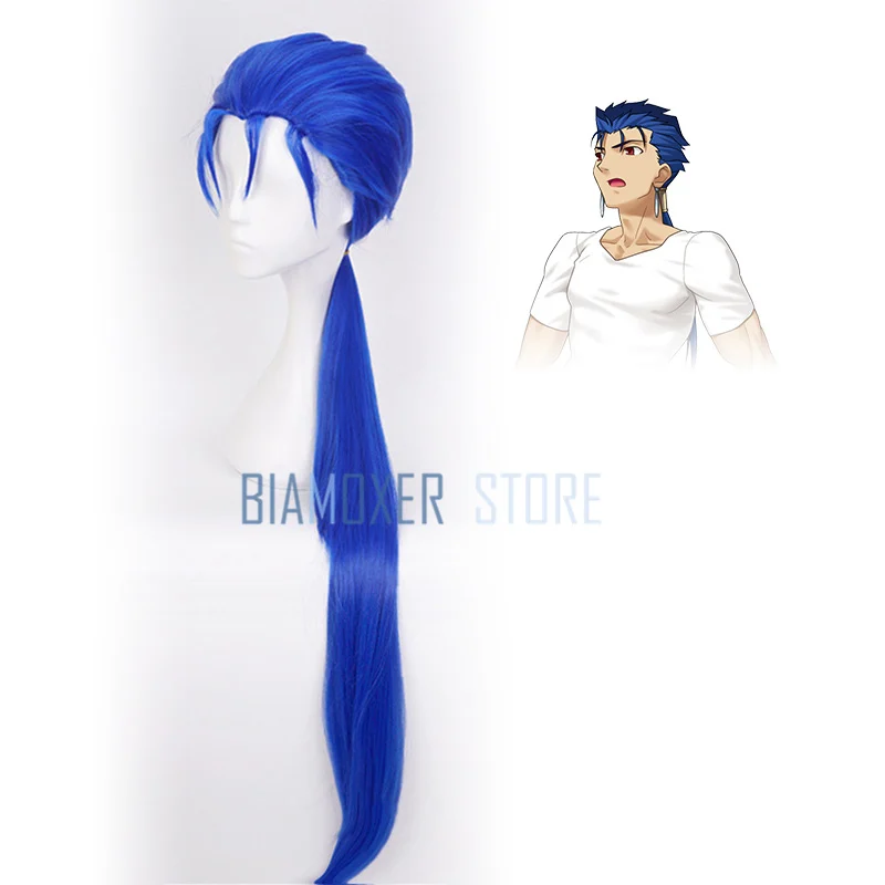 Синий парик Biamoxer FGO Last Encore Cu Chulainn Setanta для косплея Длинные прямые синтетические