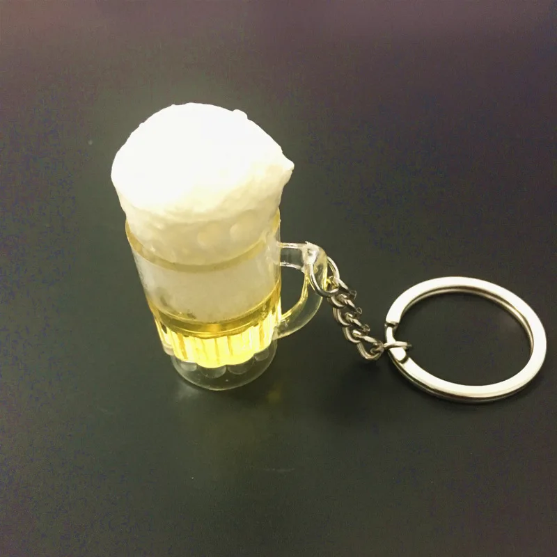 Новый дизайн 3D DIY пивной брелок чашка напиток фигурный смоляный стеклянный
