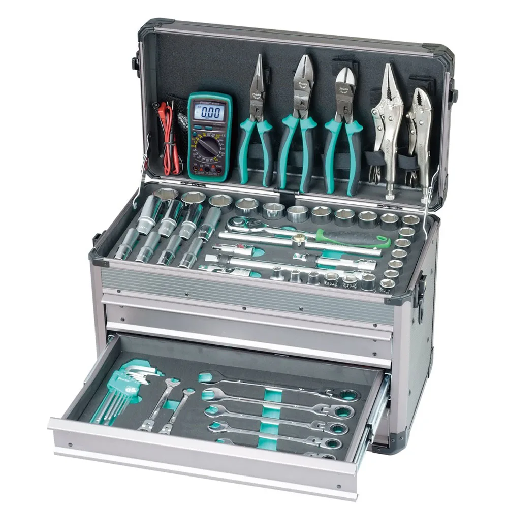 Pro'skit 124 в 1 Профессиональный рукав ручные инструменты набор Профессиональный электрик обслуживание автомобиля и DIY энтузиастов набор инструментов