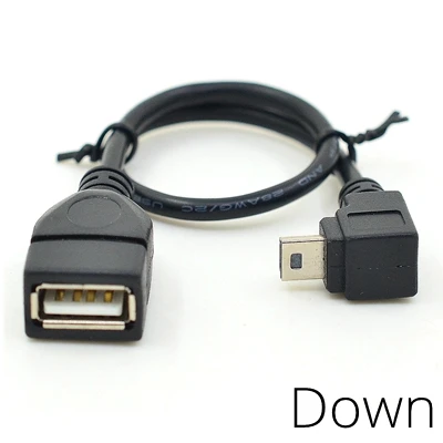 Кабель-адаптер OTG с левым и правым углом вверх вниз на USB 2 0 20 см | Электроника