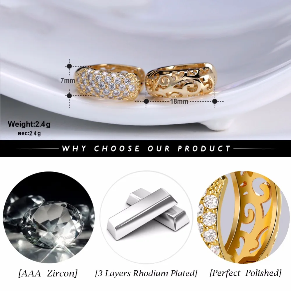 ORSA JEWELS роскошные маленькие круглые Австрийские прозрачные CZ серьги для женщин модные вечерние элегантные серьги-гвоздики ювелирные изделия OME22