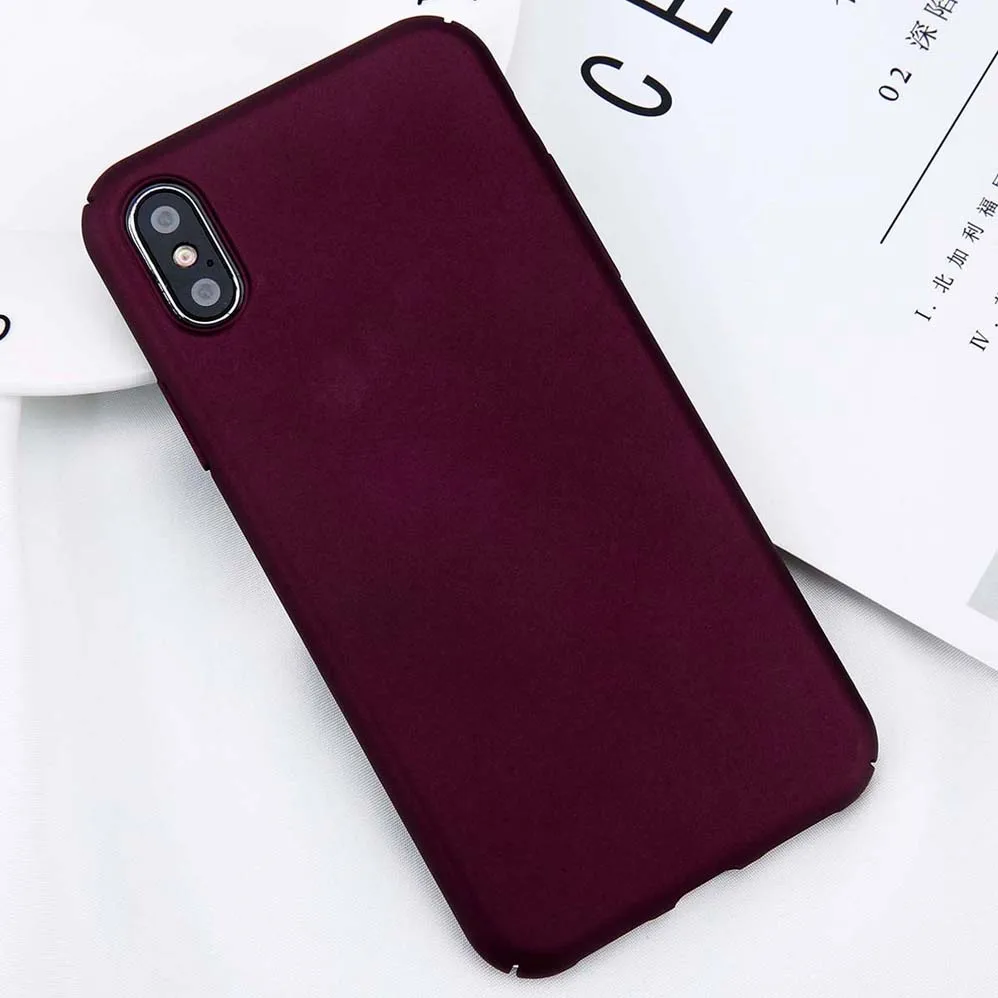 Для iPhone11PRO 11 X Xs Max XR 8 7 Простой однотонный чехол для телефона тонкий матовый Жесткий PC задняя крышка для iPhone 8 7 6S Plus чехол s