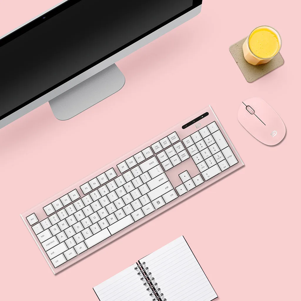 Ультратонкая беспроводная клавиатура и мышь комбо с малошумной беспроводной