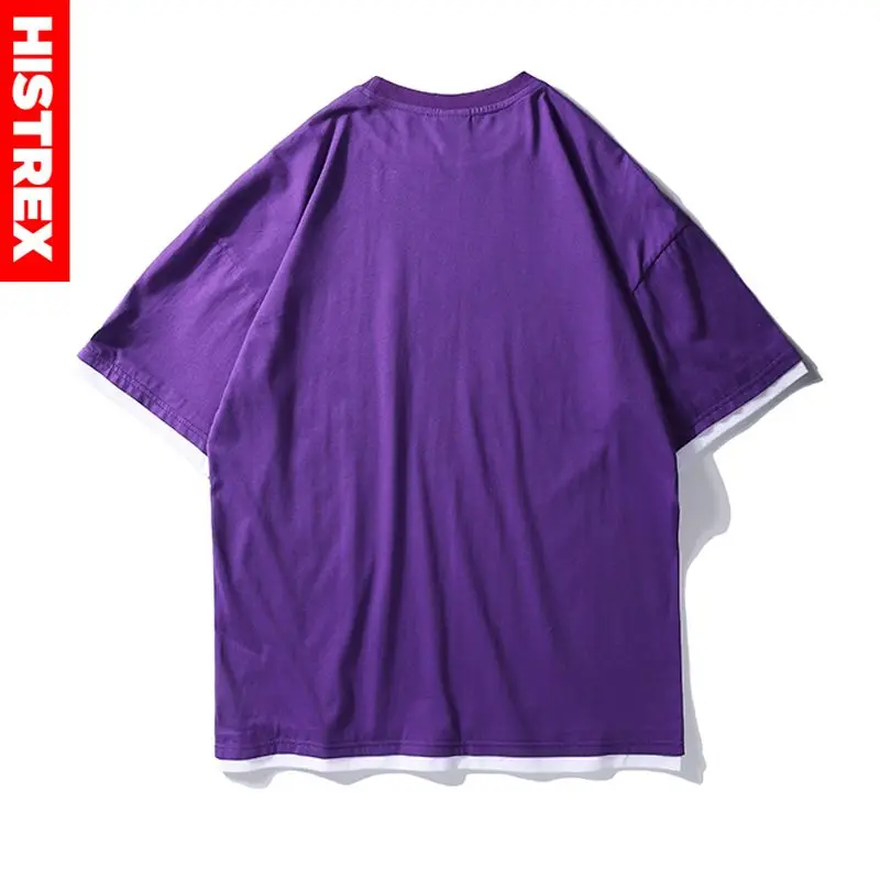 2018 Popular purple Print Funny Letter T-Shirt Hip Hop Men Streetwear Tshrit Casual Short Sleeve T Shirt Cotton Top Tees Summer | Мужская