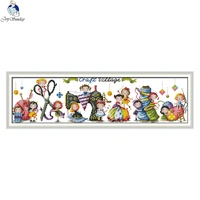 joy sunday cartoon style craft village free counted cross stitch christmas design handwork embroidery kits for gifts