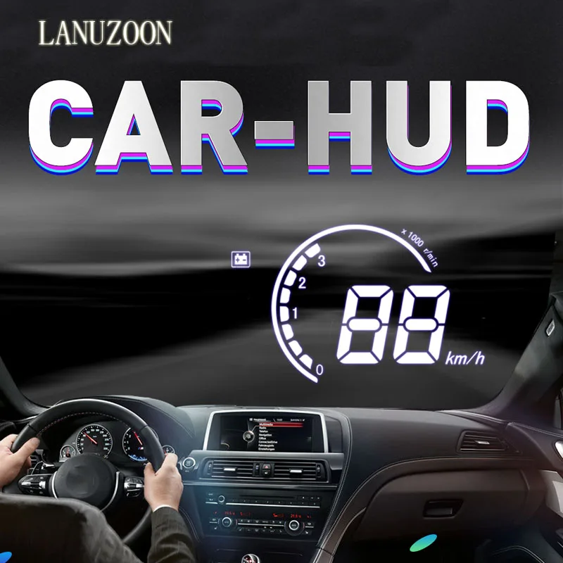 Дисплей на лобовое стекло HUD OBD2 II EOBD проектор автомобиля Hud Проекция 3 8