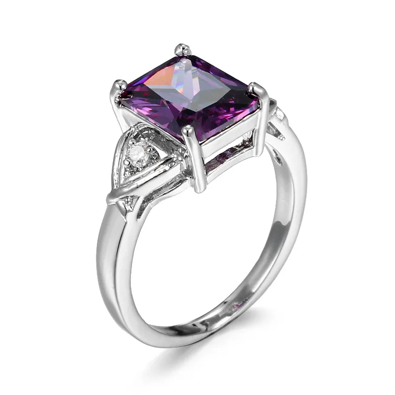 Роскошные 2 ct CZ кольцо с крупным камнем Новые поступления 4 зубец циркония