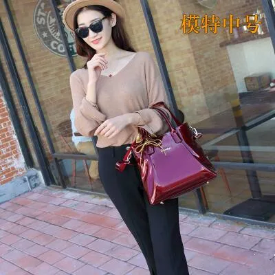 Новый 2017 Европа женская мода Роскошные сумки лакированной кожи известных