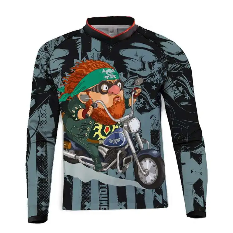 

MOTO GP Team Long Sleeve T-shirt for Men Racing Motorcycle Mococross MX T-shirts Jersey