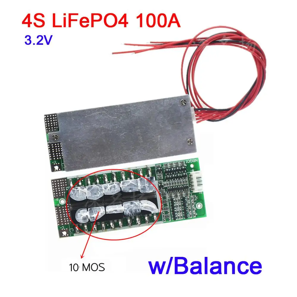 4S 100A 12 В w/баланс LiFePO4 литиевая батарея Защитная плата BMS 4 ячейки 3 2 аккумуляторы