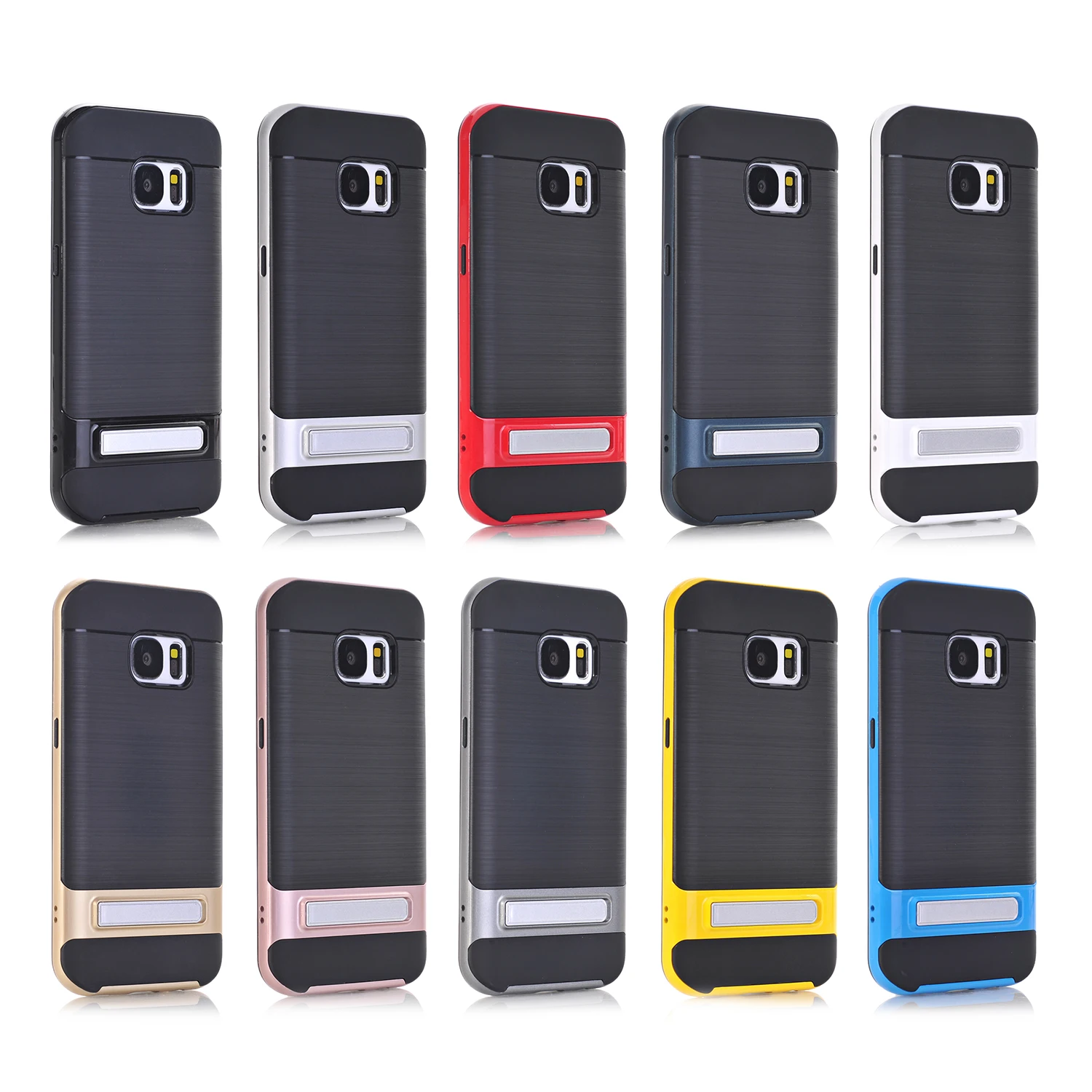 Mooshion Роскошные PC + TPU Чехол для Samsung Galaxy S7 Edge чехол Ultra Slim Панцири Kickstand Защитный edge |