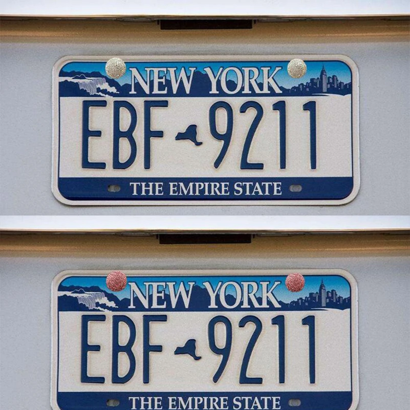 2 шт./компл. Bling Рамка для номерного знака автомобиля рамка пурпурного цвета гайка