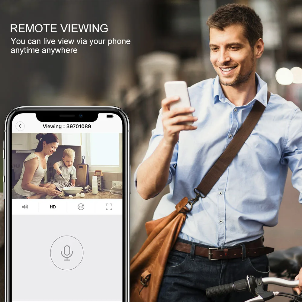 IP камера 2MP мини h265 пуля WiFi 360 безопасности ИК видение беспроводная 1080p Открытый wifi