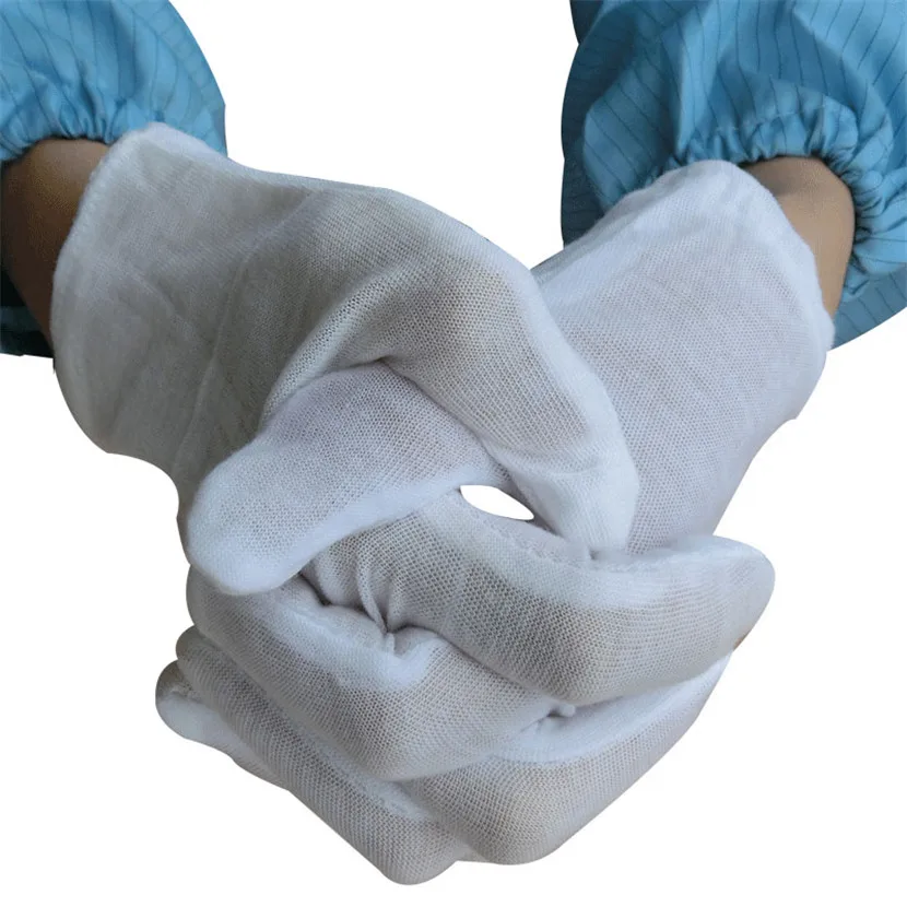 Белые хлопковые перчатки для конного спорта Сережки 12 пар|work gloves|gloves workwhite cotton work