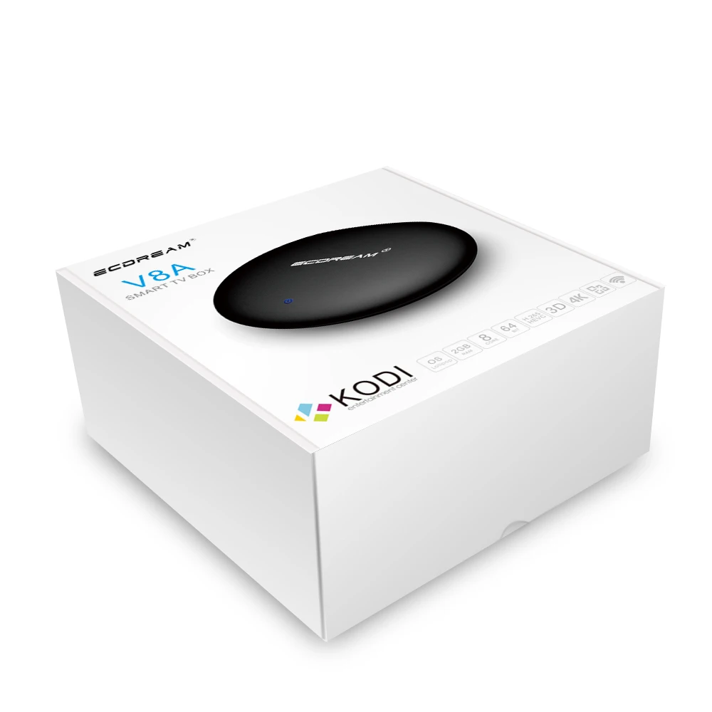 Ecdream оригинальный Smart TV Box V8A 8-ядерный 4 К 2 ГБ 32 загружен Коди Google Play Store оты Функция