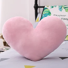 Pink heart Очаровательная в форме сердца/звезда форма плюшевая подушка 18 видов классический диван стул декоративная подушка мягкие конфеты цвета подарок друзьям - Цвет: Pink heart