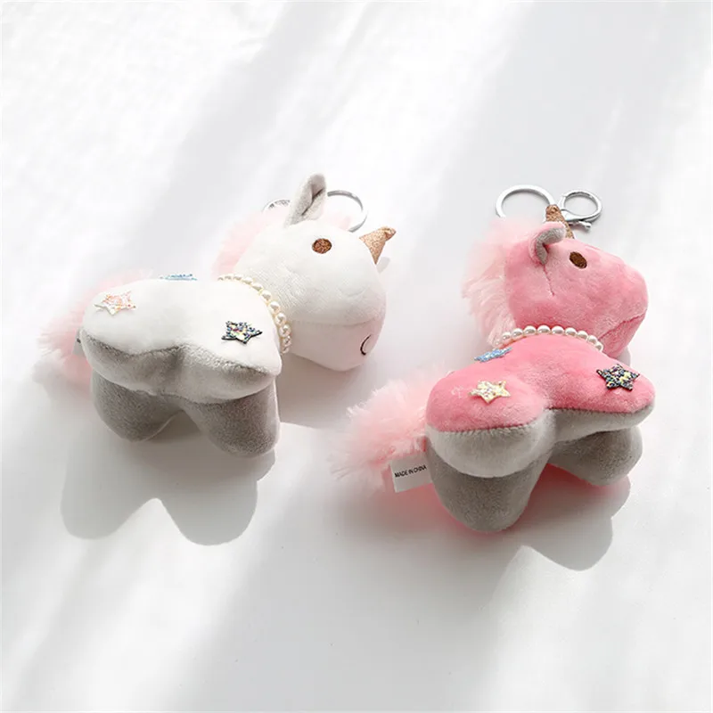 Единорог плюшевые кулоны куклы брелок сияющая пентаграмма единорог Радуга