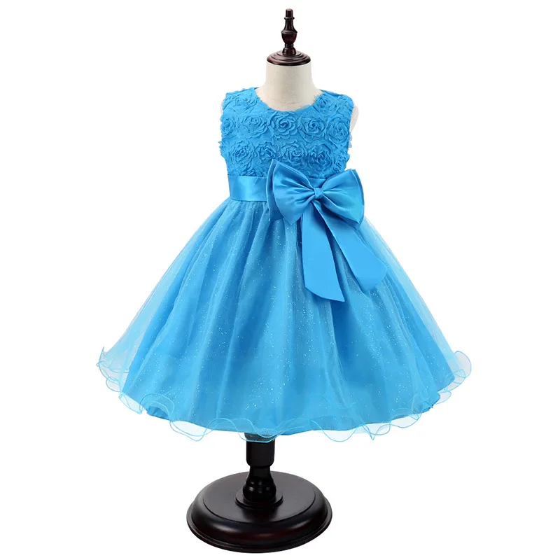 

Girls Dresses Bow Flower Dress For Girls Summer Party Princess Tutu Dress Kids Birthday Present Toddler Girls Clothes