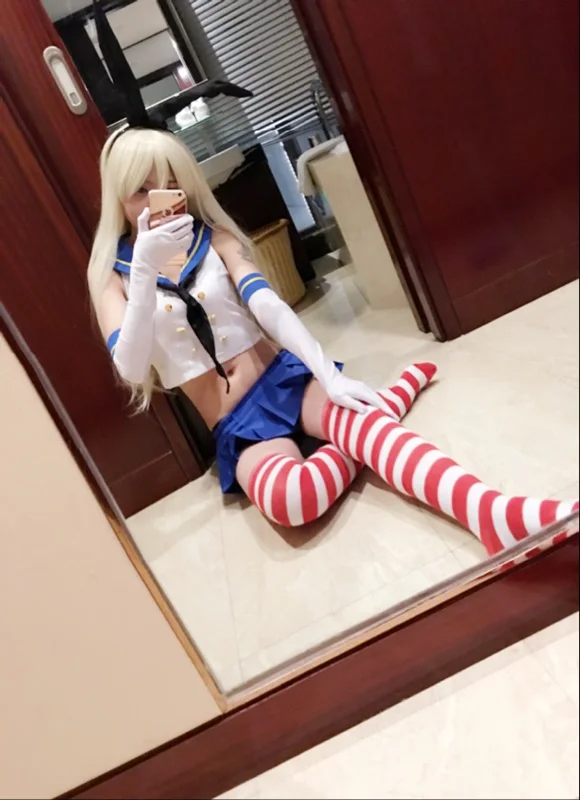Бесплатная доставка аниме Kantai Collection Shimakaze косплей костюм наряды + чулки Хэллоуин