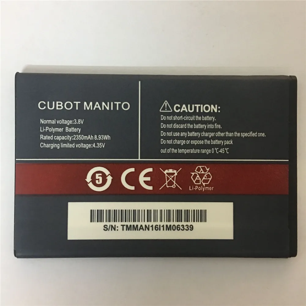 Оригинальный новый CUBOT MANITO батарея высокого качества 3 8 V 2350MAH Замена для manito