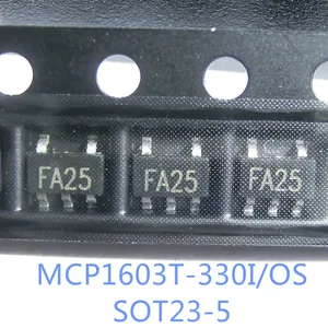 5Pcs FA25 MCP1603T-330I/OS SOT23-5