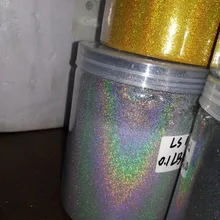 0.1MM(004inch)-Holographic Laser Silver Gold Shining ultra Fine Nail Glitter Dust Powder for Nail Polish Decoration,50g