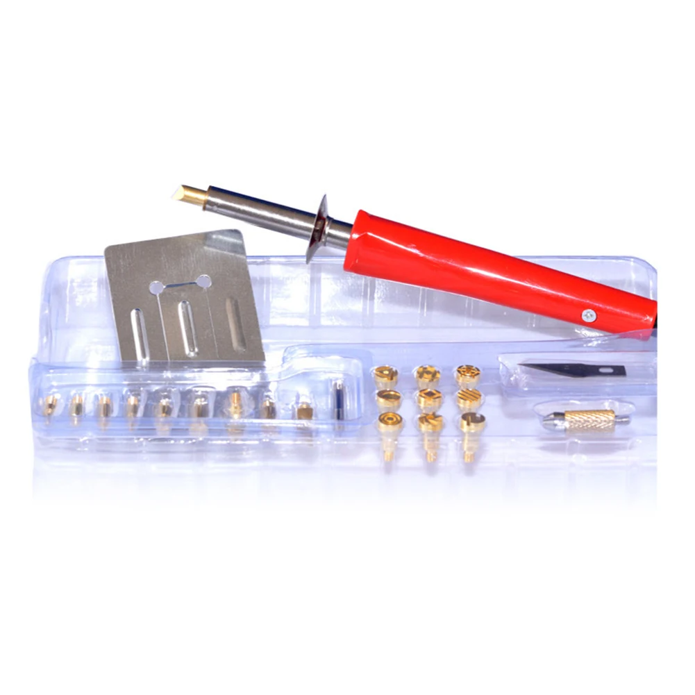 Wood Pen Tip Burning Iron Kit Machine Crafts Dual Power Mode Multifunction Pyrography Tools Rubber Handle Soldering Embossing |