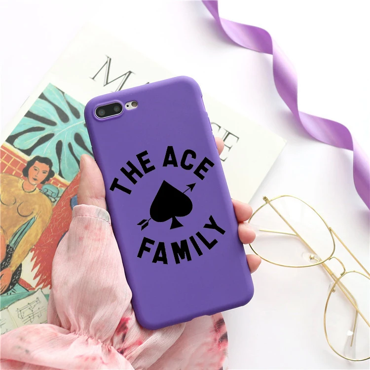 Ace Family Candy Color TPU Case phone For iphoneX 7 8 XS XR XSMAX Pink Red Black Yellow purple White Cover |