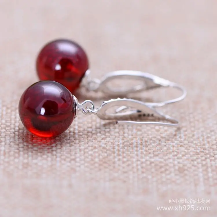 KJJEAXCMY 925 пробы серебряные серьги с гранатом|earrings|racerace horse |