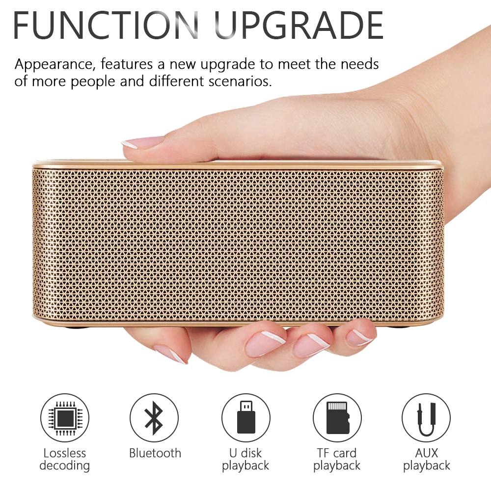Toproad портативный громкоговоритель Bluetooth беспроводной сабвуфер Звук Музыкальный