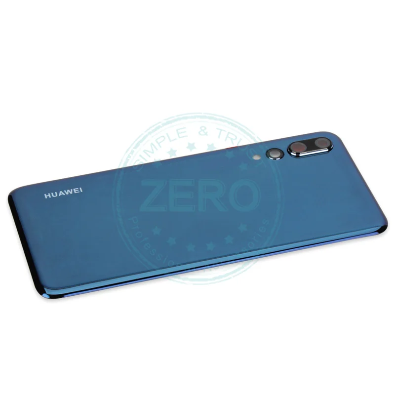 Blue Оригинальная задняя крышка для huawei P20 Pro, корпус для huawei P20 Pro, задняя батарея, дверь, камера, стекло, запасные части - Цвет: Blue