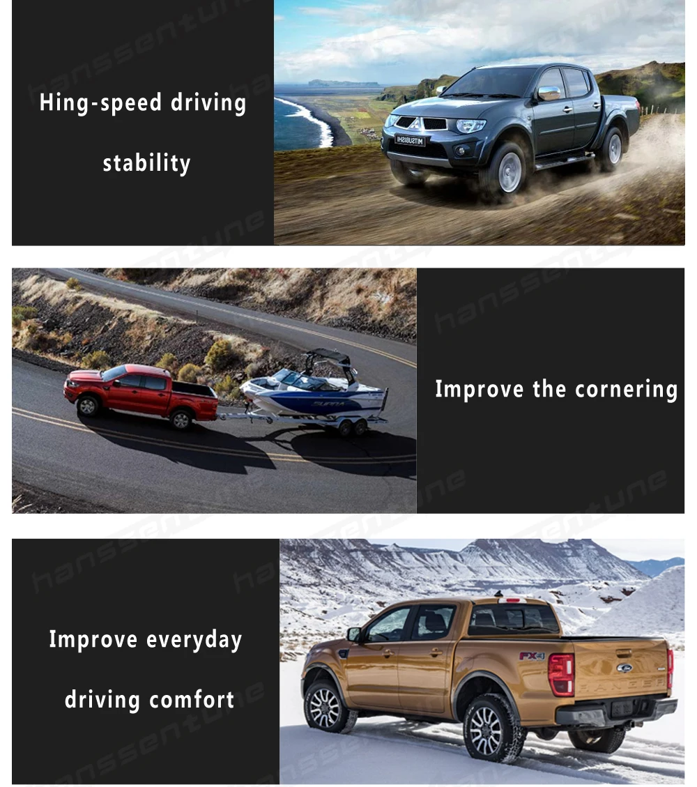 HANSSENTUNE 4x4 стальной пикап Задний стабилизатор Анти-раскачивание бар баланс Arm Белый для Triton L200 MY MQ